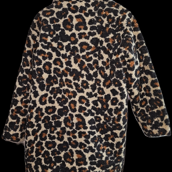 Daily Ritual Leopard Print Teddy Jacket - Picture 3 of 3